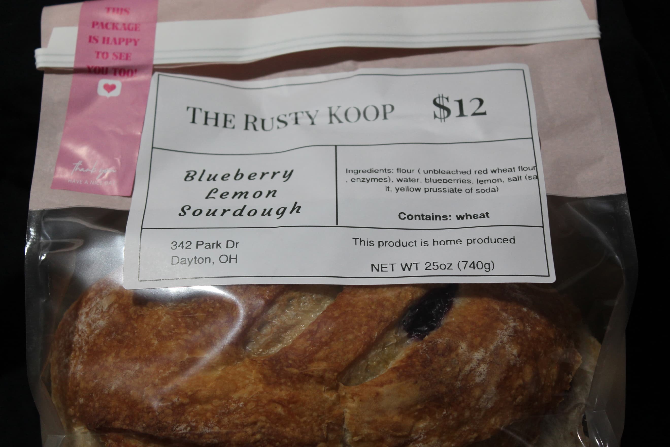 Blueberry Lemon Sourdough Bread