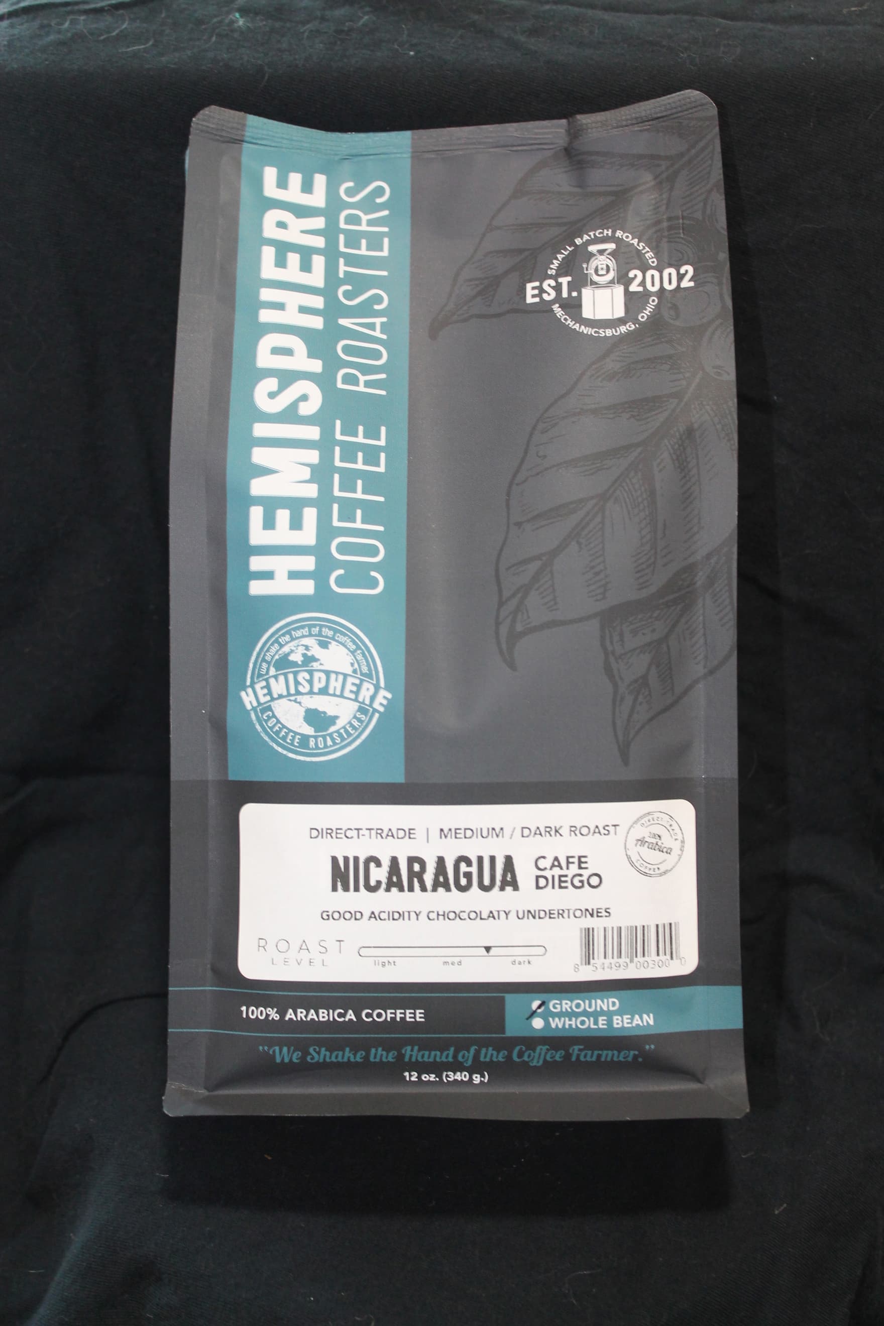 Nicaragua Cafe Diego Med/Dark 12 oz grd