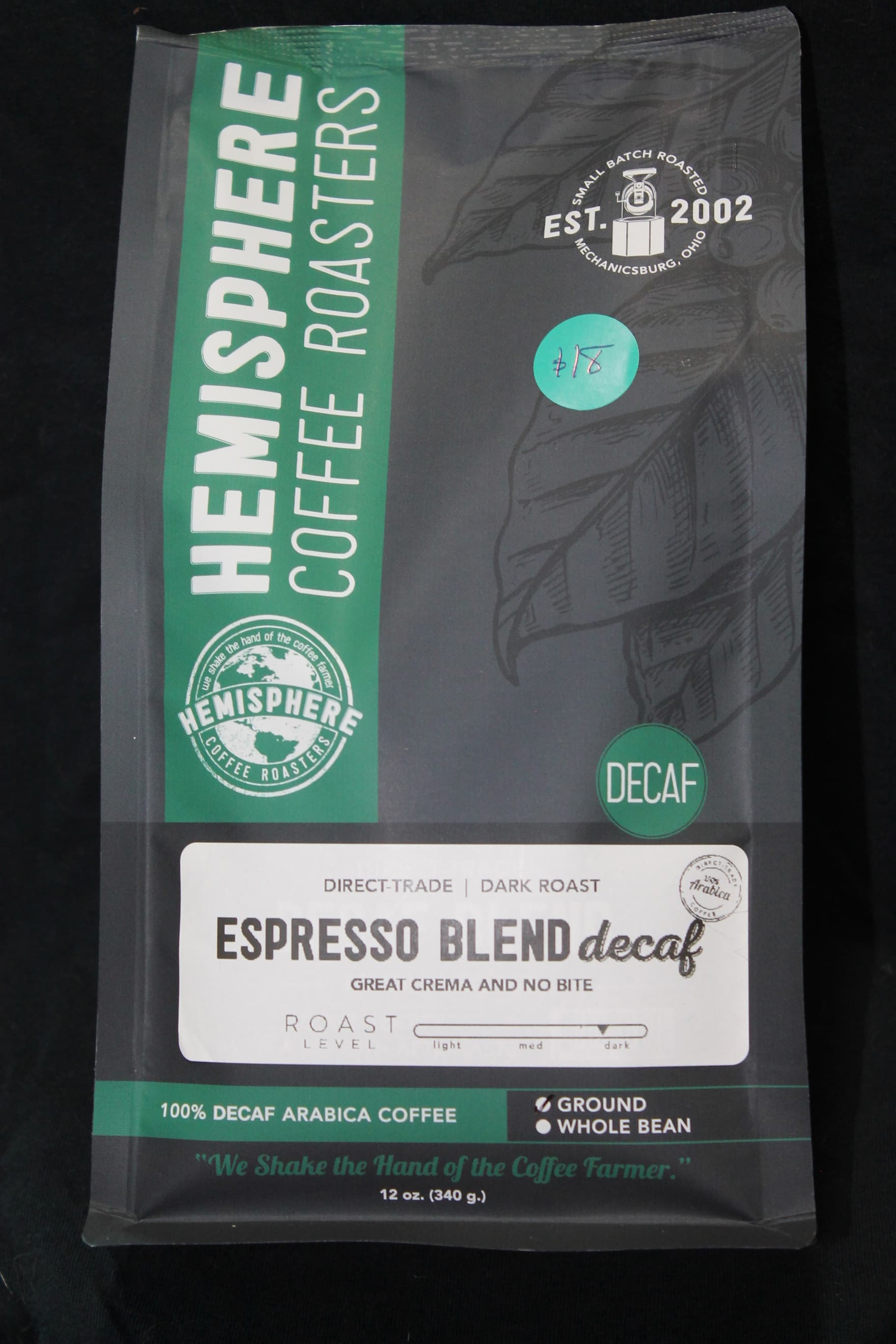 Decaf Espresso Blend 12 oz. ground